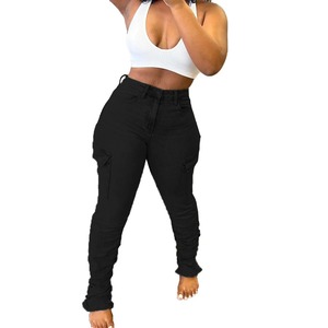 Pantalones de mujer transpirables de algodón orgánico 100%, pantalones de diseño ajustados de tendencia superior, nuevos pantalones de mezclilla personalizados al por mayor - Product Image 2