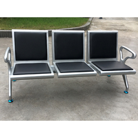 Kursi Tunggu Flya Wholesale Metal Public Pu Cushion 3 4 5 Dudukan untuk Rumah Sakit, Bandara, dan Stasiun Kereta Api