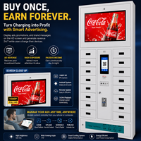 Casillero Inteligente para Carga de Teléfonos con 20 Puertas, Pantalla Publicitaria HD de 21 Pulgadas, Resistente al Agua y al Óxido, Estación Móvil Inteligente Android, 2026