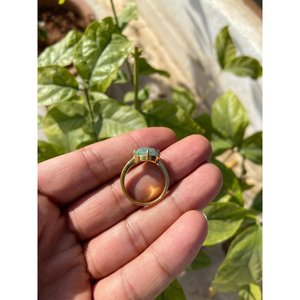 Modern Fashionable <b>925</b> <b>Silver</b> <b>Ring</b> with Natural Emerald 18K Plating 100% Inlaid Geometric Shape Engagement <b>Ring</b> Jewelry - Product Image 6