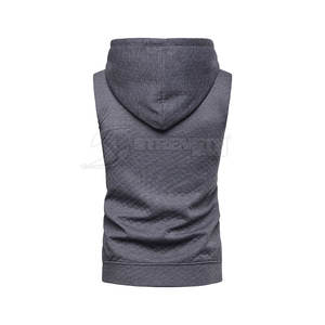 Cotton <b>Sleeveless</b> <b>Hoodie</b> for Gym Training and Outdoor Activities Fitness Pattern Digital Printing Winter Sports <b>Hoodie</b> - Product Image 6