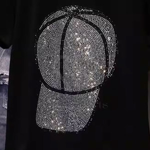 T-shirts à manches courtes pour hommes, 100% coton, écologiques, à séchage rapide, avec strass, conçus sur mesure, pour l'hiver et les activités de plein air - Product Image 2