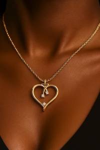 Collar de Plata de Ley 925 con Baño de Oro de 14K, Diseño de Corazón Abierto, con Diamantes CZ, Colgante Romántico y Elegante con Significado Cristiano, de Kanta Gems - Product Image 5