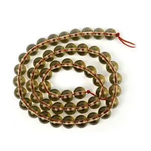 Cuentas Sueltas de Cuarzo Ahumado Natural de 8mm, Redondas, 45-50 Piezas para la Fabricación de Joyas, Pulseras y Malas, Cristal de Protección y Conexión a Tierra - Product Image 1