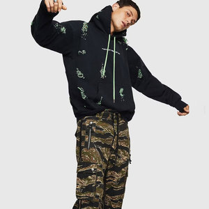 Sweats à capuche vieillis les plus vendus pour hommes à manches longues en coton mélangé de base OEM fabricant de gros motif d'impression approvisionnement ODM - Product Image 5