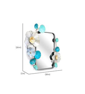 Miroir mural moderne rond en métal fait à la main, écologique, pour la décoration de la maison, du bureau et de la salle de bain - Product Image 2