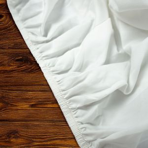 Drap-housse King T-250 de haute qualité en coton-polyester de luxe écologique doux et respirant toutes saisons style uni pour les hôtels - Product Image 6