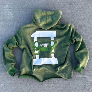 2 Piece Streetwear Hooded Men Tracksuit Winter <b>Distressed</b> Jogging Set Breathable Quick Dry Best Selling - Product Image 5