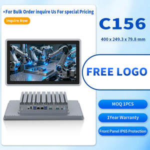 PC Touch Panel da <span class=keywords><strong>15</strong></span>.6 Pollici con Design Senza Ventole e Antipolvere, Pannello Frontale Classificato IP65, Controllo Touch Capacitivo Proiettato - Product Image 1