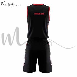 OEM ODM Nouveauté Rouge Noir 100% Polyester Vêtement Adulte Séchage Rapide Respirant Vêtement de Sport Extérieur Uniforme de Basket-Ball pour Équipe - Product Image 3