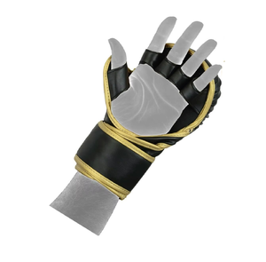 Vente en gros de gants de MMA en cuir de vachette véritable Muay Thai Sac de sable Gants de boxe UFC avec kimono à demi-doigts pour arts martiaux - Product Image 2