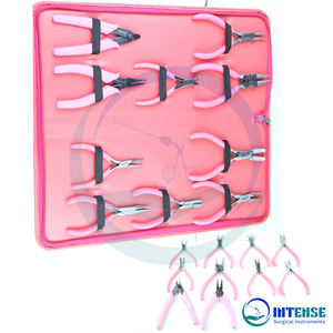 Mini Juego de 10 Alicates para Joyería, Juego de Herramientas Planas para Hacer Joyería, Incluye Herramientas Básicas para Hacer Joyería - Product Image 1