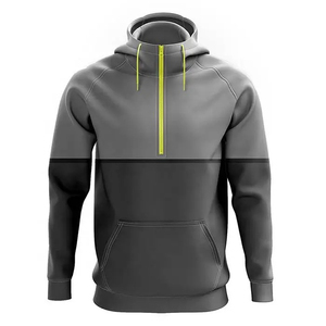 Sweat-shirt pour homme en gros 2025, poids lourd, impression personnalisée, impression en relief, poche brodée, coupe classique, 100% coton, hiver - Product Image 3