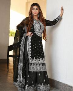 Nuevo diseñador Salwar Kameez Designs / Ladies Casual Party Wear Trajes de corte recto semicosidos por Maruti Fashion From Export - Product Image 2