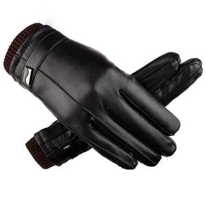 Guantes de Motocicleta para Hombre, Dedos Completos, Color Negro, Invierno, Cálidos, Pantalla Táctil, Resistentes al Viento, Impermeables, Protección UV, Guantes de Cuero con Gancho - Product Image 2