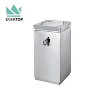 DB-41 Swivel Lid Square Lixo Caixas De Resíduos Comerciais China Lixo De Aço Inoxidável Lixo De Elevador De Lixo De Cozinha