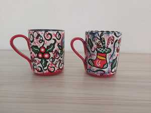 Ensemble de tasses à café turques en céramique vintage classiques, peintes à la main, faites à la main, avec plateau, motif fruits, pour la maison, passe au lave-vaisselle, DAFNI - Product Image 6