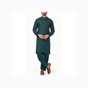 Vêtements pour hommes en gros : Kameez Shalwar brodés, style urbain hivernal, couleurs personnalisables, tissu respirant - Product Image 1