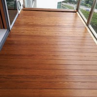 Plancher de terrasse extérieur en bois renforcé moderne de qualité supérieure, résistant aux intempéries, à clic, pour patio, balcon, cour, espaces extérieurs