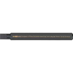 WERA 800 S Industrial 1/4\" Drive C6.3 Bit 5.5mm Slotted Screws 70mm Length 1.0mm Cutting Edge Thickness Pack Size 5 <b>Screwdriver</b> - Product Image 3