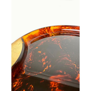 Plateau de service en résine naturelle pour dessert en corne de grande taille, forme ronde, corne solide, idéal pour servir du chocolat, vaisselle de qualité supérieure - Product Image 4