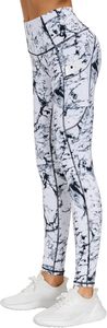 <b>Women's</b> Mid Waist Elastic Gym Yoga Pants Pockets Print <b>Compression</b> Fit Leggy Athletic <b>Leggings</b> Quick Dry Plus Size Seamless - Product Image 5