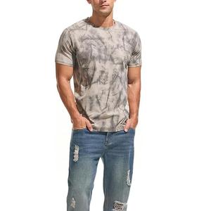 เสื้อยืดคอกลมแขนสั้นสำหรับผู้ชายผ้าคอตตอนแบบลาดเอียงพิมพ์ลายสะดวกสบายสำหรับ100% ดีไซน์ใหม่ - Product Image 1