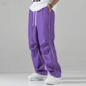 Pantalon baggy en nylon personnalisé de haute qualité pour hommes Streetwear Pantalon de survêtement Hip Hop Pantalon coupe-vent pour hommes - Product Image 5