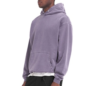 Sudaderas con capucha lavadas con ácido de primera calidad al por mayor Sudadera con capucha con hombros caídos Sudadera con capucha funcional y cremallera de gran tamaño Sudadera con capucha de peso pesado para hombres - Product Image 4