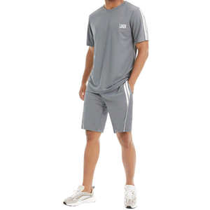 Conjuntos cortos de camiseta de verano para hombre, ropa informal, trajes deportivos, ropa deportiva de gimnasio y entrenamiento, algodón transpirable, informal - Product Image 6