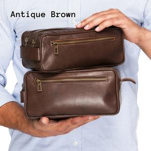 Neceser de viaje para hombre, neceser de cuero colgante, impermeable, multifunción, Premium, con logotipo personalizado, - Product Image 2