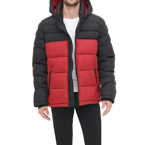 Factory Wholesale High Quality Breathable Men's <b>Puffer</b> <b>Jacket</b> for Winter Stand Collar Hooded Outwear <b>Light</b> Fabric - Product Image 3