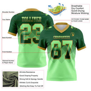 Gradient Mesh 100% Polyester UV Protection Authentic American Football Jersey Square Shape Flag Design for Club Team Custom Team - Product Image 2