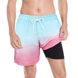 Short de bain de compression pour homme par sublimation Short de plage de pêche Short de surf à séchage rapide avec poches - Product Image 5
