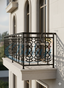 Panneau de protection de garde-corps sans cadre en fonte gris moderne, finition polie, résistant à l'eau et à la rouille, grille de balcon, usage domestique, 5 ans - Product Image 4