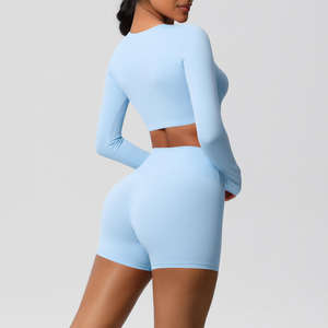 Conjuntos Deportivos de Alta Calidad de 4 Piezas para Gimnasio, Leggings de Compresión para Entrenamiento Atlético para Niñas, Conjuntos Deportivos de Yoga y Fitness con Logotipo Personalizado para Mujer - Product Image 2