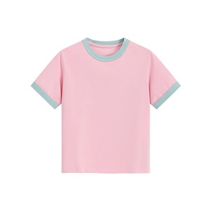 Venta al por mayor para niños de alta calidad de verano niños camiseta lisa ropa cuello redondo camisetas para niños y niñas - Product Image 4