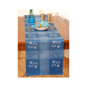 Chemin de table abstrait brodé en coton 100% vert avec pompons, 180 GSM, 80 pouces, pour décoration de table de mariage, certifié ISO, OEM, Inde - Product Image 6