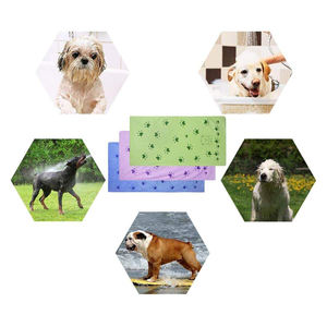 Serviette Offre Spéciale pour chien Serviette de nettoyage de bain pour animaux à séchage rapide super absorbante Logo brodé personnalisé Serviette en microfibre pour animaux de compagnie Chiens - Product Image 4