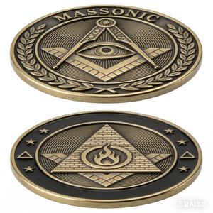 Pièce de monnaie maçonnique plaquée argent en gros, conception personnalisée, pièce commémorative maçonnique, impression typographique, fabricant - Product Image 6