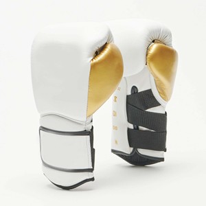 Guantes de boxeo profesionales de 16oz, cuero artificial elegante y cómodo en varios colores personalizables a bajo precio - Product Image 1