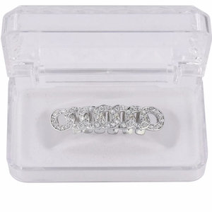 Grillz Cuban Link plaqué or avec zircone cubique, accessoire de joaillerie fine - Product Image 2