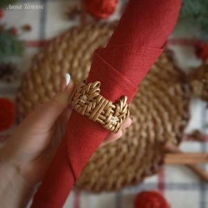 Rattan Napkin Rings Best Designs <b>Tissue</b> Holders High Quality for <b>Wedding</b> Party Restaurants Table Decoration - Product Image 6