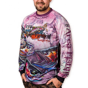 Maillots de pêche Offre Spéciale à la mode avec étiquette personnalisée et sublimation créez votre propre logo maillots de pêche à sublimation à bas prix - Product Image 1