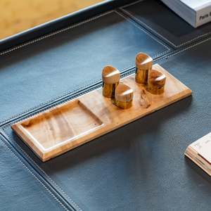 Cendrier en bois classique de qualité supérieure artisanat intemporel fabriqué à la main pour les cigarettes de qualité supérieure - Product Image 3