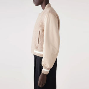 Veste d'hiver pour femme 2025, veste de style universitaire, veste en cuir personnalisée, veste courte respirante en molleton de coton, veste de style universitaire pour femme - Product Image 6