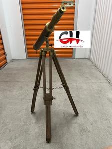 Télescope antique en laiton, nautique, avec fonction de zoom. Télescope décoratif nautique en laiton avec support, cadeau télescope - Product Image 4