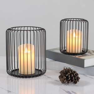 Non - Rustic Quality Antique Design Metal Candle Holder Set of 2 Customized Shape & Size Use in Home Hotel Living Room - Product Image 1