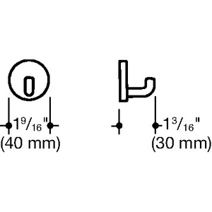 Right Angle <b>Wall</b> <b>Hook</b> 801.90B010 Single <b>Hook</b> 30mm Deep Black PA Material - Product Image 4