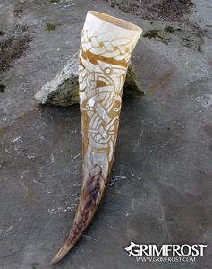 Festive Viking Drinking Horn Handcrafted for Mead and Ale Perfect for <b>Christmas</b> Feasts and Holiday Cheers - Product Image 3